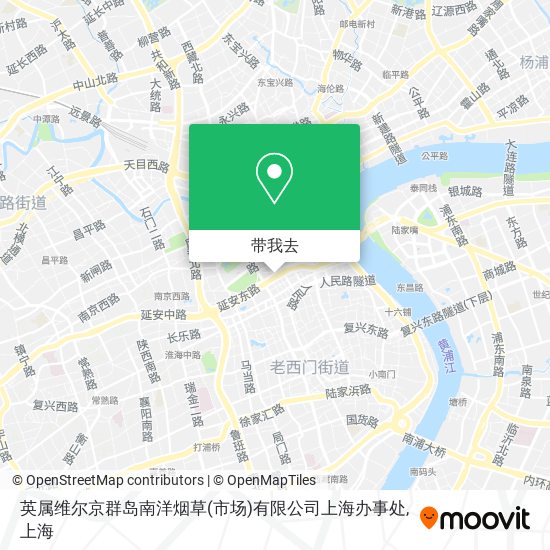 英属维尔京群岛南洋烟草(市场)有限公司上海办事处地图