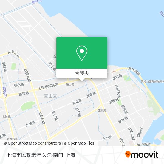 上海市民政老年医院-南门地图