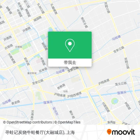 寻蛙记炭烧牛蛙餐厅(大融城店)地图