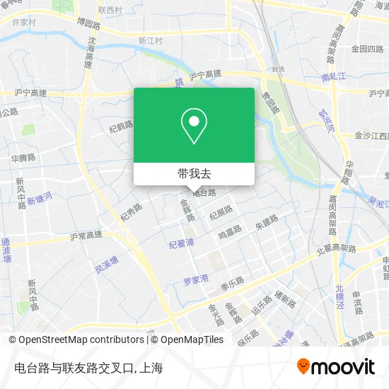 电台路与联友路交叉口地图