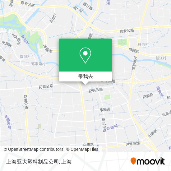 上海亚大塑料制品公司地图