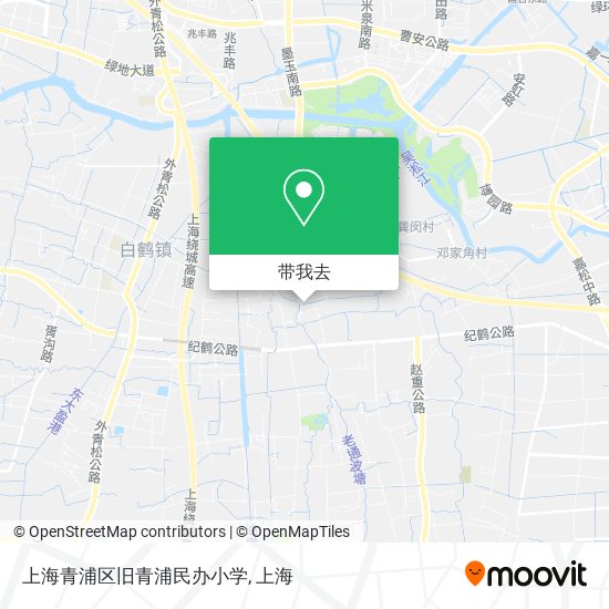 上海青浦区旧青浦民办小学地图