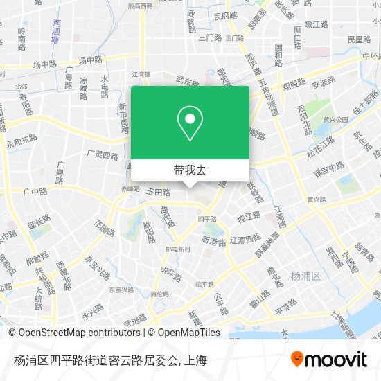 杨浦区四平路街道密云路居委会地图