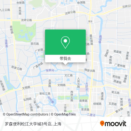 罗森便利松江大学城3号店地图
