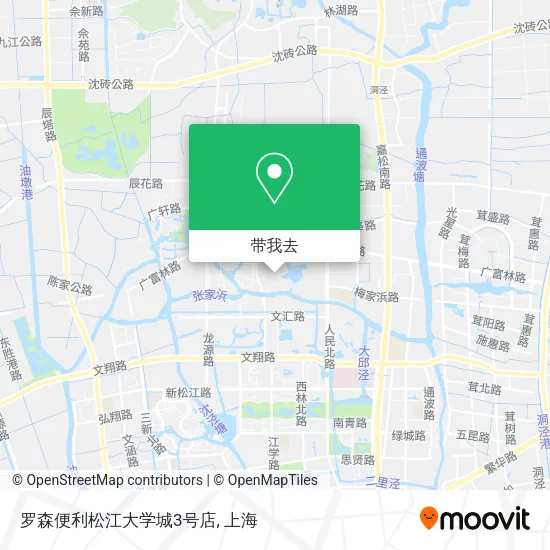 罗森便利松江大学城3号店地图