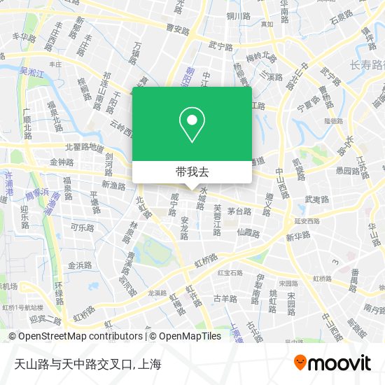 天山路与天中路交叉口地图