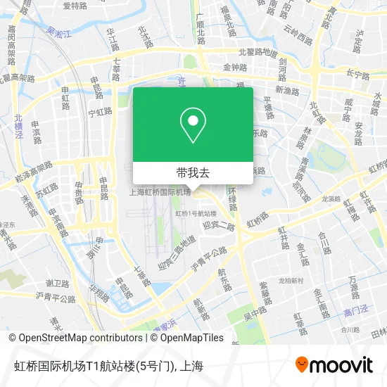 虹桥国际机场T1航站楼(5号门)地图