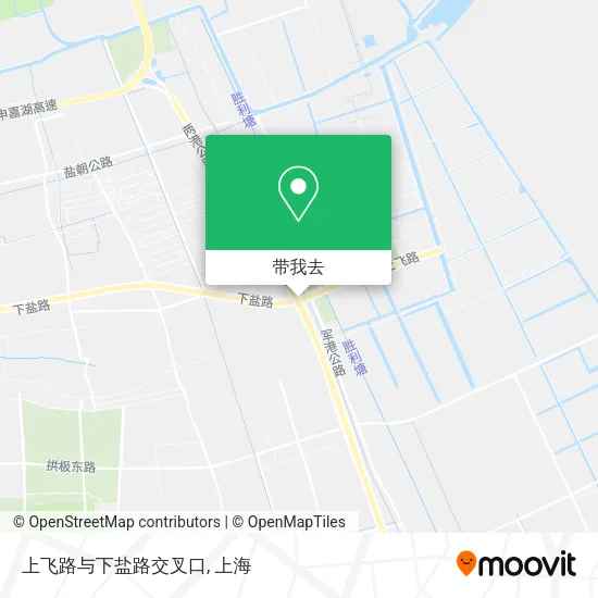 上飞路与下盐路交叉口地图