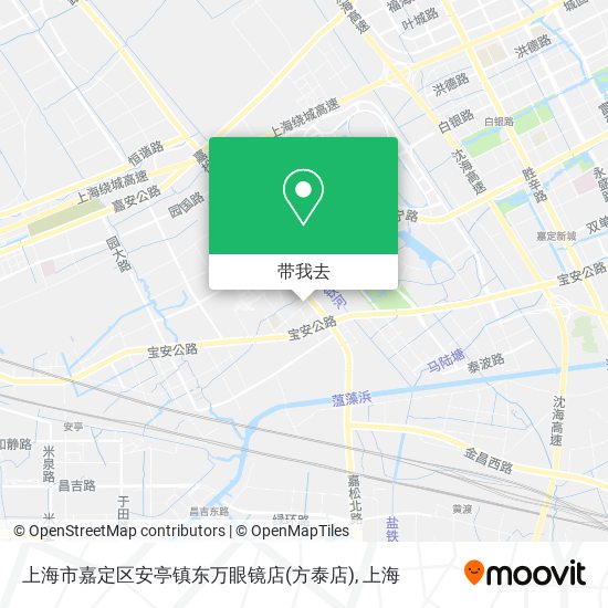 上海市嘉定区安亭镇东万眼镜店(方泰店)地图