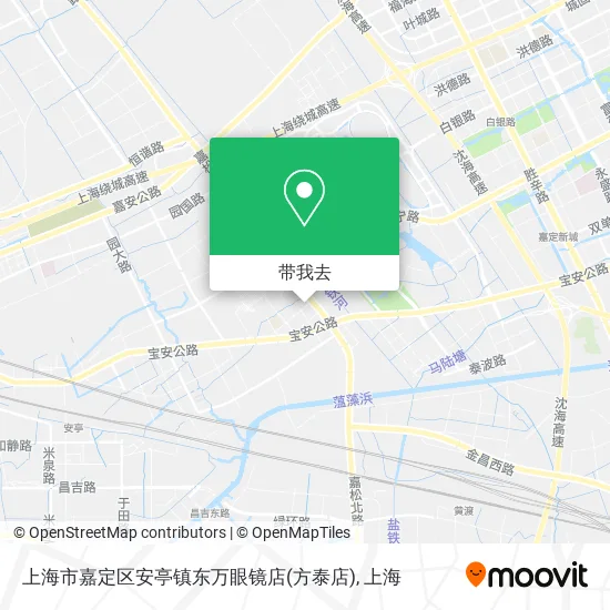 上海市嘉定区安亭镇东万眼镜店(方泰店)地图