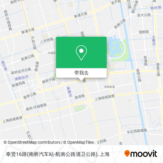 奉贤16路(南桥汽车站-航南公路浦卫公路)地图