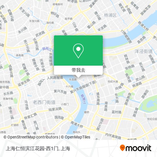 上海仁恒滨江花园-西1门地图