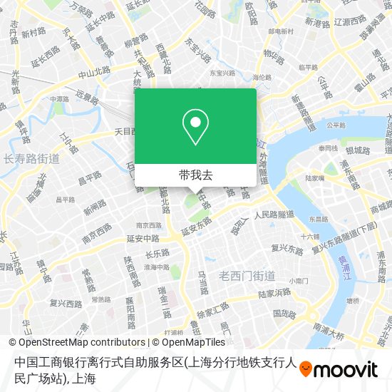 中国工商银行离行式自助服务区(上海分行地铁支行人民广场站)地图