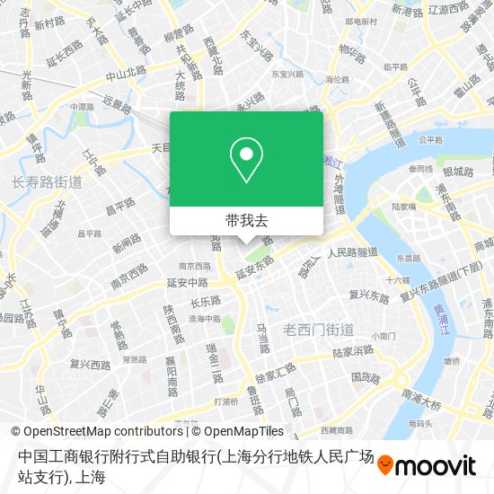 中国工商银行附行式自助银行(上海分行地铁人民广场站支行)地图