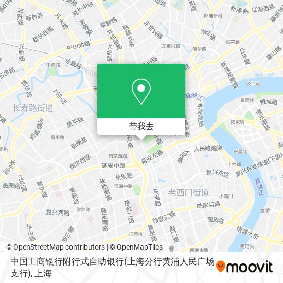中国工商银行附行式自助银行(上海分行黄浦人民广场支行)地图