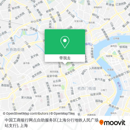 中国工商银行网点自助服务区(上海分行地铁人民广场站支行)地图