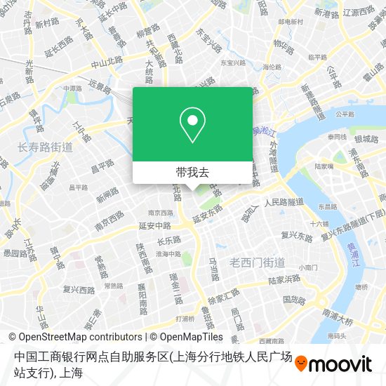中国工商银行网点自助服务区(上海分行地铁人民广场站支行)地图