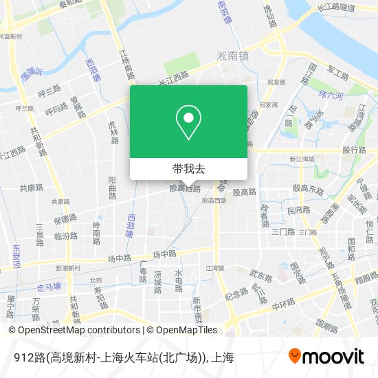 912路(高境新村-上海火车站(北广场))地图