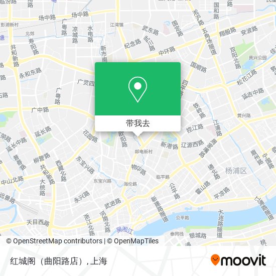 红城阁（曲阳路店）地图