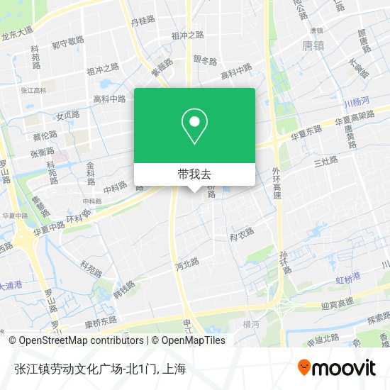 张江镇劳动文化广场-北1门地图