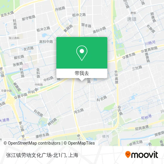 张江镇劳动文化广场-北1门地图