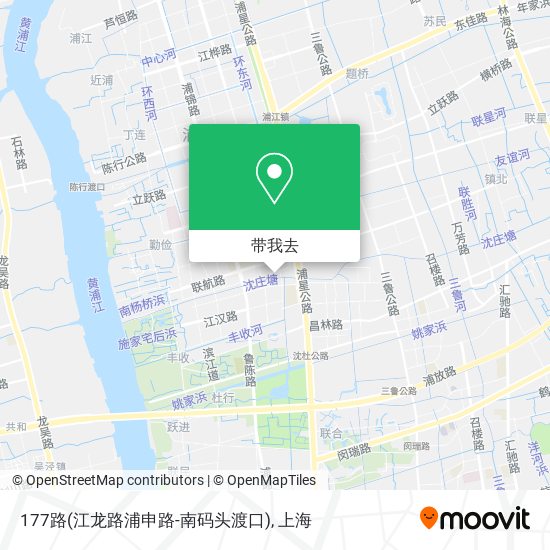 177路(江龙路浦申路-南码头渡口)地图