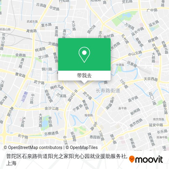 普陀区石泉路街道阳光之家阳光心园就业援助服务社地图