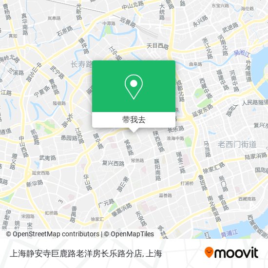 上海静安寺巨鹿路老洋房长乐路分店地图