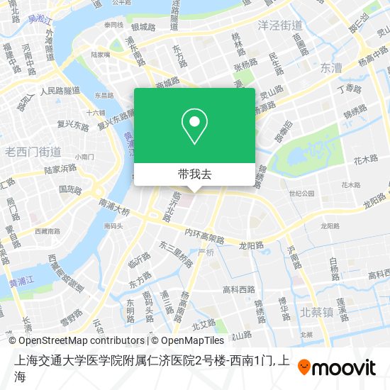 上海交通大学医学院附属仁济医院2号楼-西南1门地图