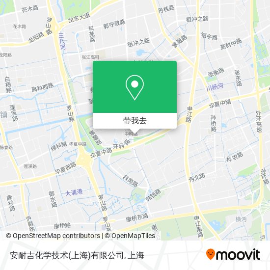 安耐吉化学技术(上海)有限公司地图