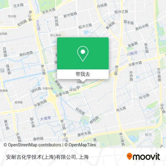安耐吉化学技术(上海)有限公司地图
