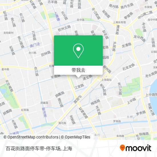 百花街路面停车带-停车场地图