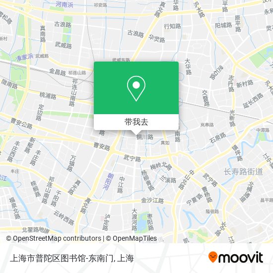 上海市普陀区图书馆-东南门地图