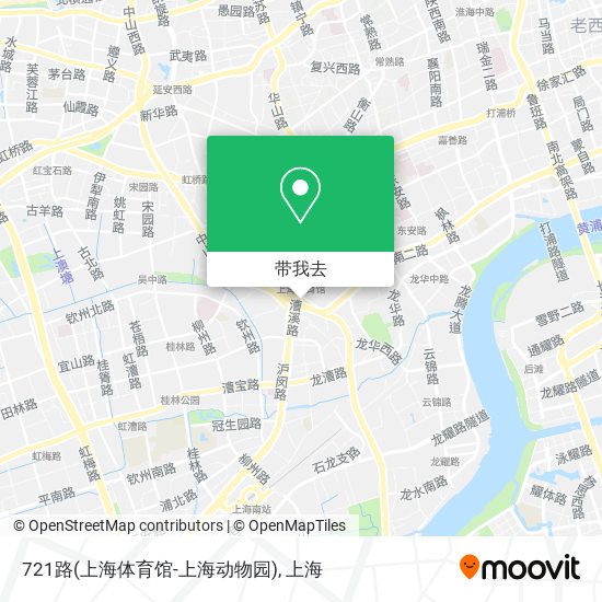 721路(上海体育馆-上海动物园)地图