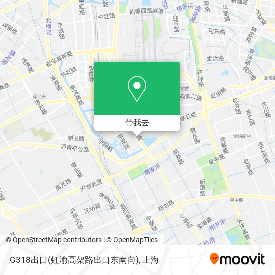G318出口(虹渝高架路出口东南向)地图