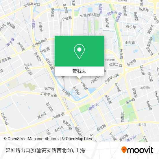 温虹路出口(虹渝高架路西北向)地图