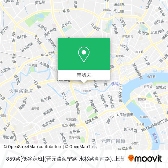 859路[低谷定班](晋元路海宁路-水杉路真南路)地图