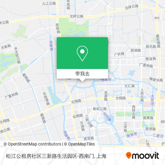 松江公租房社区三新路生活园区-西南门地图