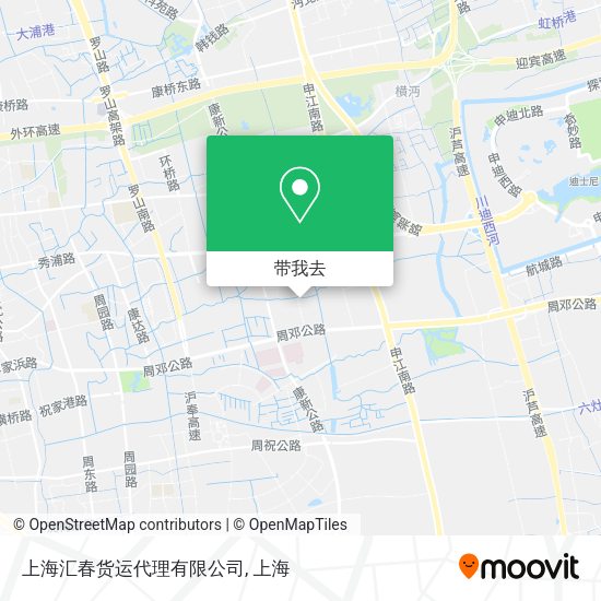 上海汇春货运代理有限公司地图