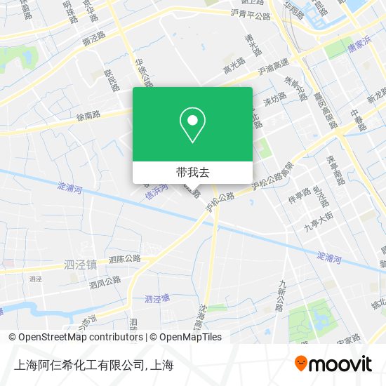 上海阿仨希化工有限公司地图