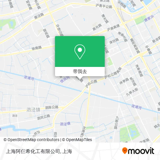 上海阿仨希化工有限公司地图