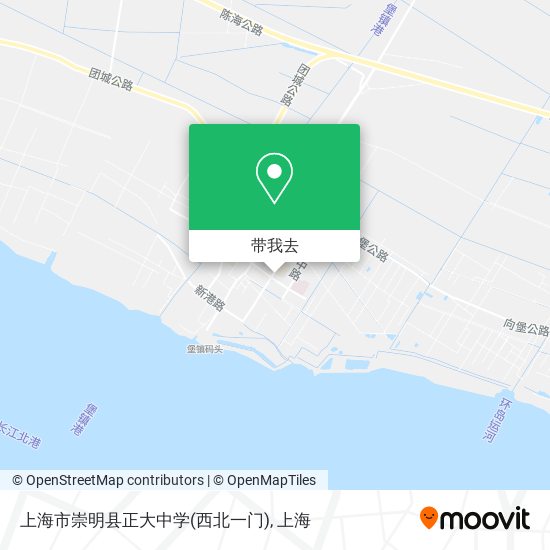 上海市崇明县正大中学(西北一门)地图