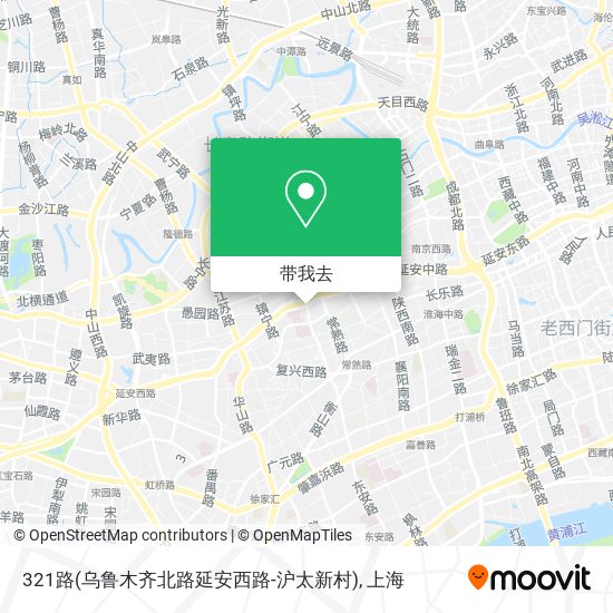 321路(乌鲁木齐北路延安西路-沪太新村)地图