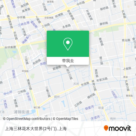 上海三林花木大世界(2号门)地图