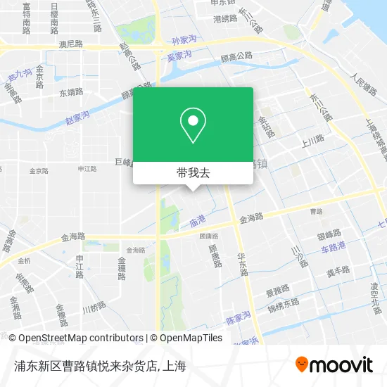 浦东新区曹路镇悦来杂货店地图