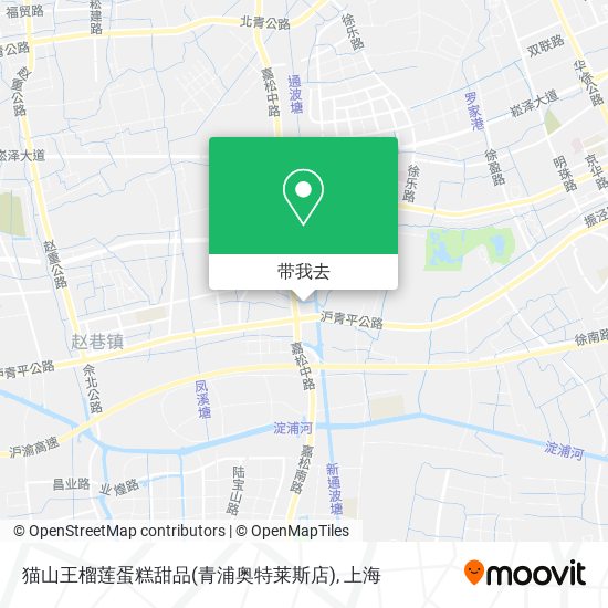 猫山王榴莲蛋糕甜品(青浦奥特莱斯店)地图