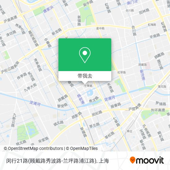 闵行21路(顾戴路秀波路-兰坪路浦江路)地图