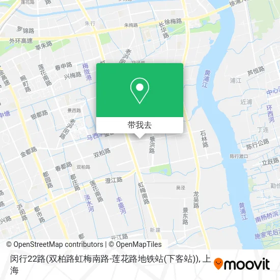 闵行22路(双柏路虹梅南路-莲花路地铁站(下客站))地图