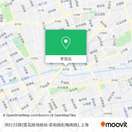 闵行22路(莲花路地铁站-双柏路虹梅南路)地图