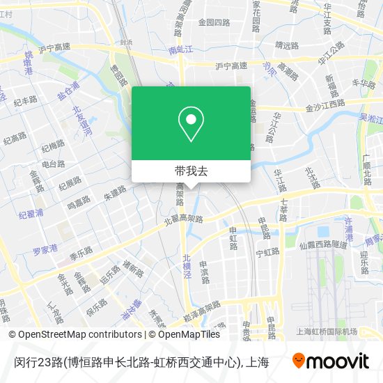 闵行23路(博恒路申长北路-虹桥西交通中心)地图
